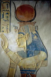Luxor, Theben: Dronningenes dal. Graven til en sønn av Ramses II, gudinnen Isis.