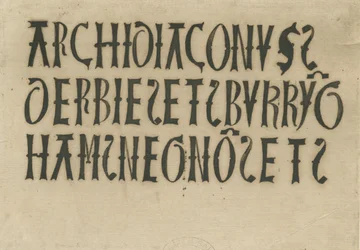 Barton under Needwood Church - inskripsjoner: blekkfaksimile, nd [?18th cent] (tegning)