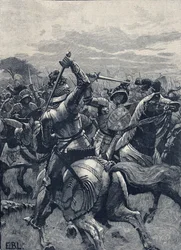 Slaget ved Bosworth Field, 22. august 1485, Wars of the Roses (litho)