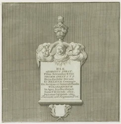 Colwich - Mural Monument to George Sprat: gravering, og [?1800-tallet]. (skrive ut)
