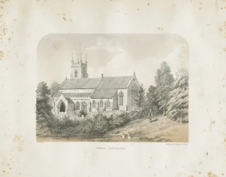 Colwich Church: tonet litografi