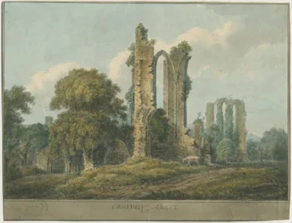 Croxden Abbey: vannfargemaleri