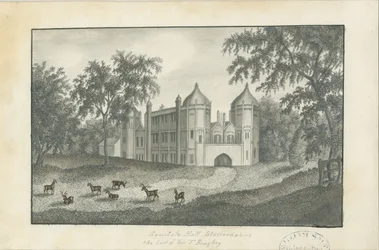 Forton - Aqualate Hall: blyanttegning, nd [1800-tallet] (tegning)