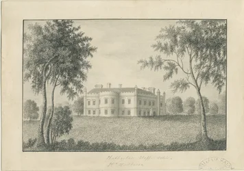 Hatherton Hall: blyanttegning, nd [c 1860] (tegning)