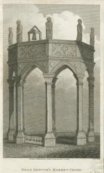 Lichfield - Market Place: gravering, nd [c 1805] (trykk)