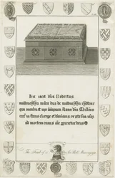 Mavesyn Ridware - Tomb of Sir Robert Mavesyn: gravering, nd [sent 18th cent] (trykk)