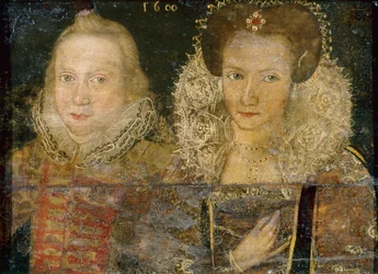 Portrett av en ung mann og kvinne, ca. 1600 (olje på tre)