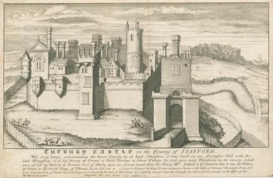 Tutbury Castle: kobberplategravering, nd [c 1733] (trykk)