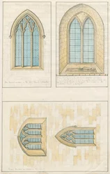 Uttoxeter Church [Gamle] - Arkitektonisk tegning av 