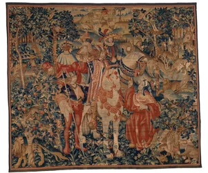 Tapestry, Alexander og Diogenes, slutten av 1400-tallet - begynnelsen av 1500-tallet (ull og silke)