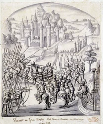 Nedstamming av tyrannen Maxime av Conan-Meriadec i Armoric i 383