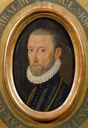 Gaspard de Coligny, admiral, statsmann, leder for hugenottpartiet, myrdet under St. …
