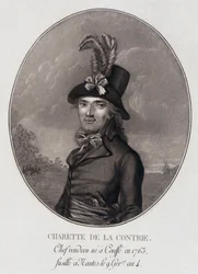 Medaljongportrett av François Athanase (François-Athanase) Charette de la Contrie, vendéansk leder