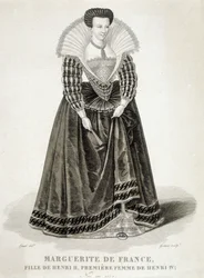 Portrett av Margrete av Valois, kjent som dronning Margot (1553-1615), dronning av Navarra, Henrik IVs første hustru