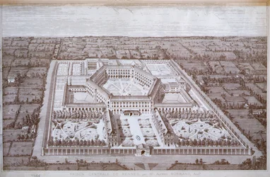Utsikt over Rennes fengsel for kvinner designet av arkitekt Alfred Normand, utgitt av Intime-Club, Paris