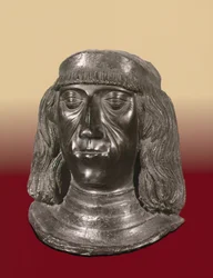 Portrettbyste av den hellige romerske keiser Maximilian I (1459-1519) (bronse)