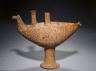 Geometrisk fugl Askos, ca. 700 f.Kr. (steingods)