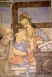 Chankaya og kong Chandragupta (akvarell og gouache)