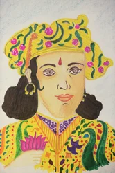 Keiser Ashoka (akvarell)