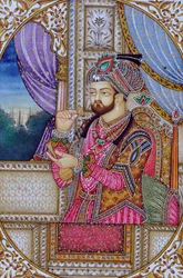 Miniatyrmaleri av Mughul-keiseren Shah Jahan India Asia