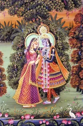 Miniatyrmaleri av Radha Krishna, India