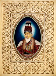 Maleri av Mughal-keiseren Shah Jahan på elfenben