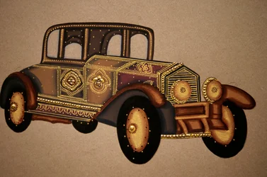 Maleri av Old Royal Car Pattern, India