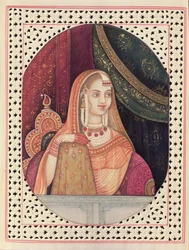 Portrett av Jodhabai, keiser Akbars overdronning (1542–1605)