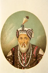 Portrett av Mughal-keiseren Akbar Shah, India