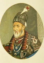 Portrett av Mughal-keiseren Bahadur Shah II, India