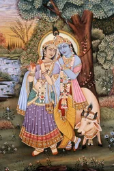 Radha Krishnas miniatyrmalerier