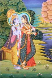 Radha Krishna miniatyrmaleri