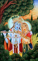 Radha Krishna miniatyrmalerier