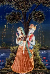 Radha Krishna miniatyrmalerier