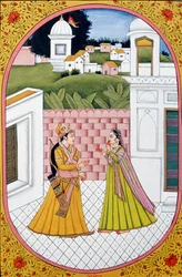 Årskalenderbilde og maleri for en hinduistisk måned Asoz, India