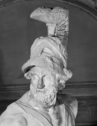 Menelaos støtter kroppen til Patroclus, kopi av en gresk original (marmor)