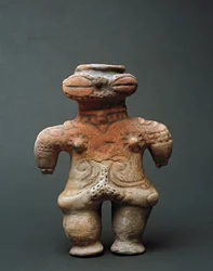 Terracotta dogu-skulptur fra Akita, Jomon-perioden 11.-4. århundre f.Kr