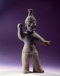 Art coreen: figur av eksorcist. Periode av de tre kongedømmene (57 f.Kr.-668 e.Kr.). Paris, Cernuschi-museet