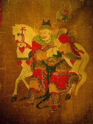 Messenger of Hell med hest, maleri på hamprull, Joseon-perioden, Kree. Seoul nasjonalmuseum, Republikken Korea