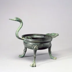 Stativ med endehodehåndtak, Paekche Kingdom, 600-700-tallet (bronse)