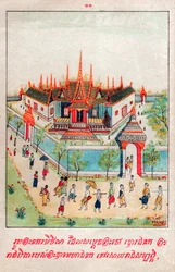 Mahajanaka Jataka. (gravering, ca. 1910)