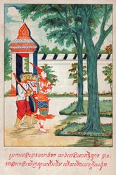 Mahajanka Jataka. av. 1910 (illustrasjon)