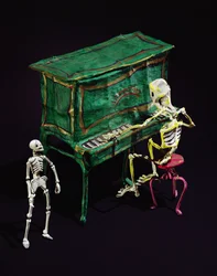 Day of the Dead figurerer som musikere (papier mache) (detalj av 229287)