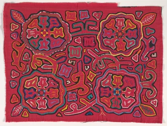 Skjortepanel (mola), Kuna People, San Blas Islands, ca. 1950-tallet (applikert bomull)