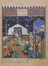 Or.2838 f.20v Timur troner på Balkh, persisk (vellum)