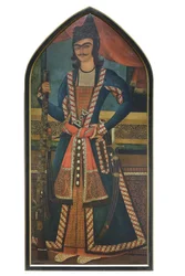 En Qajar-prins, muligens Bahram Mirza, Abolhassan (olje på lerret)