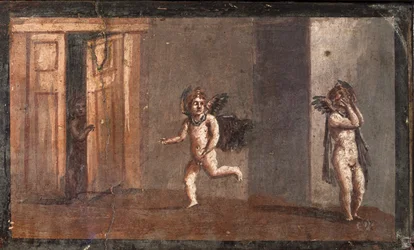 Cupider leker gjemsel, Herculaneum