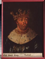 Portrett av tsar Boris Fedorovitch Godunov av Russland (1552-1605). Maleri av en russisk mester, olje på lerret
