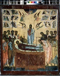 Jomfru Marias innsovning, russisk ikon