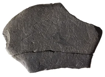 Gisselstein, fra det tidlige middelalderske øyklosteret, Inchmarnock, Bute, Skottland, ca. 8.-9. århundre e.Kr. (skifer)